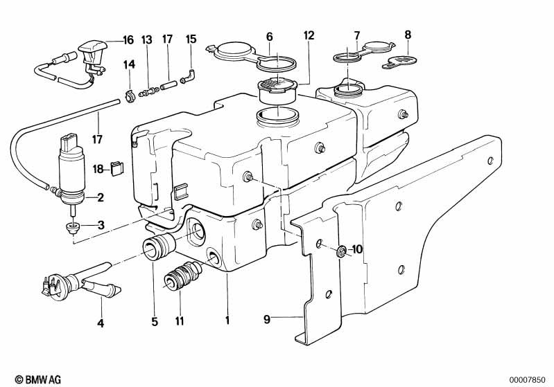 Genuine BMW 61668356270 E32 Fluid Container (Inc. 750iL) | ML Performance UK Car Parts