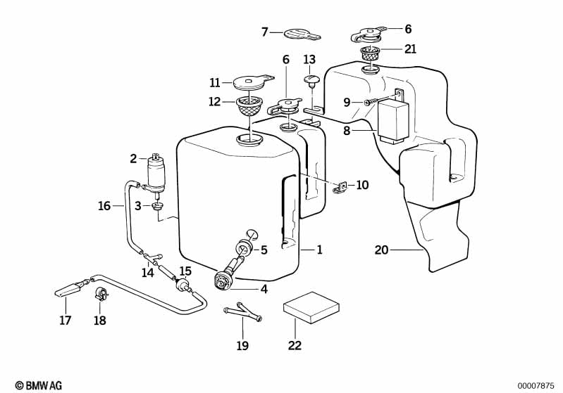 Single parts for head lamp cleaning