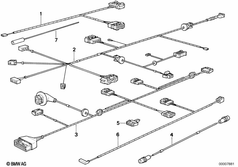 Genuine BMW 61128354348 E31 Wiring Set Brake Lining Wear Rear Right (Inc. 850CSi, 850Ci & 840Ci) | Duco Car Parts UK Car Parts