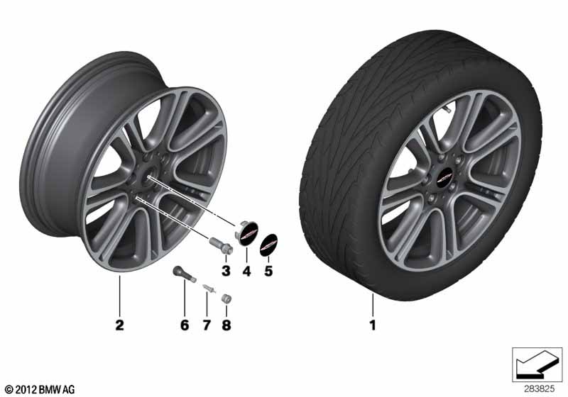 MINI kolo z leh.sl.,Twin Spoke Black 135