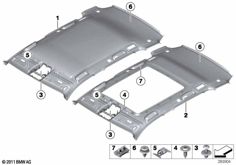 Genuine BMW 51447289378 F25 Headlining Panoramic Roof BEIGE (Inc. X3) | ML Performance EU Car Parts