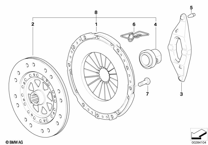 Genuine BMW 21211223512 E38 Exch.Pressure Plate For Twin Mass Flywh. D=240mm (Inc. 730i) | ML Performance UK Car Parts