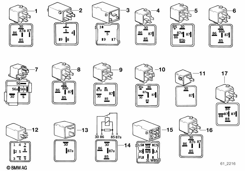 Various relays