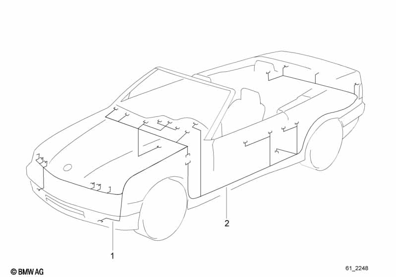 Cable harness sector rear