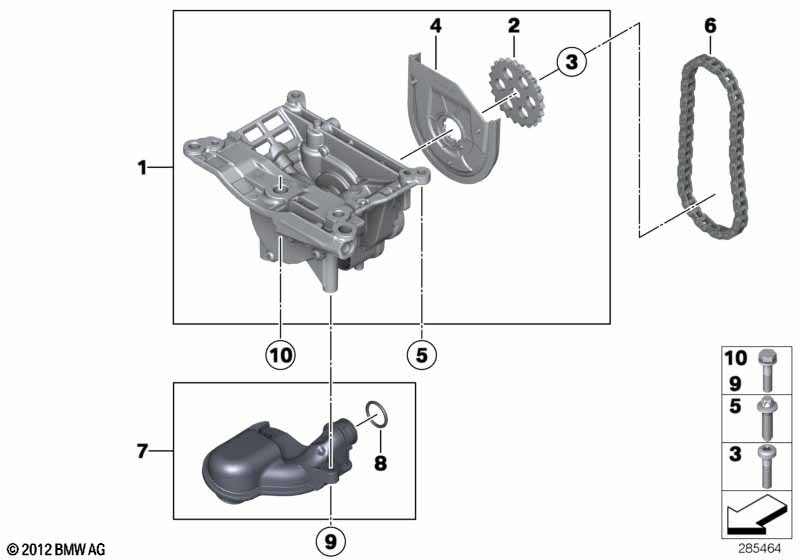 Lubrication system/Oil pump with drive