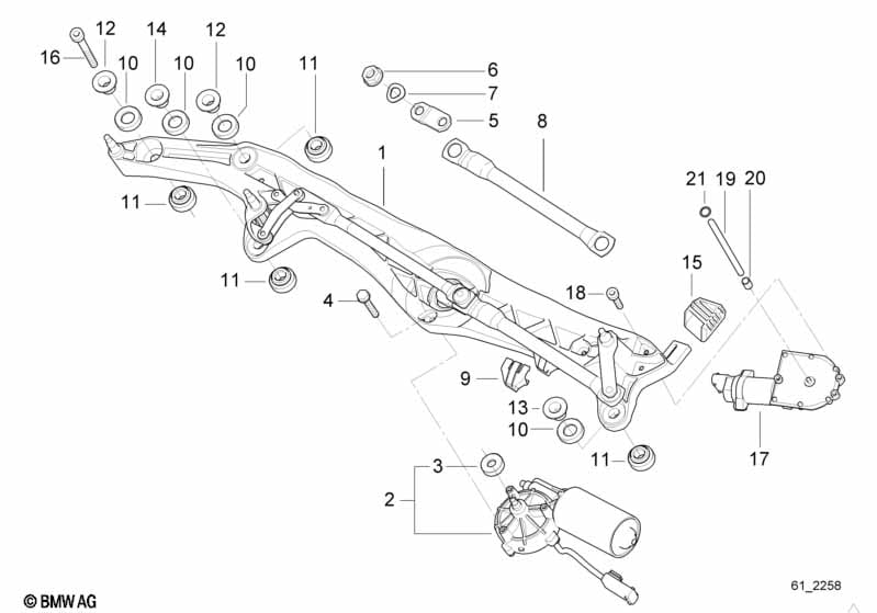 Single wiper parts