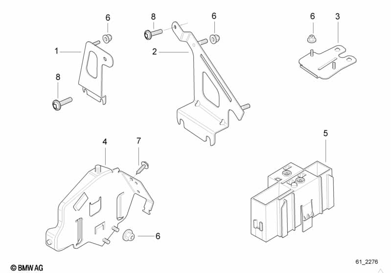 Bracket f body control units and modules