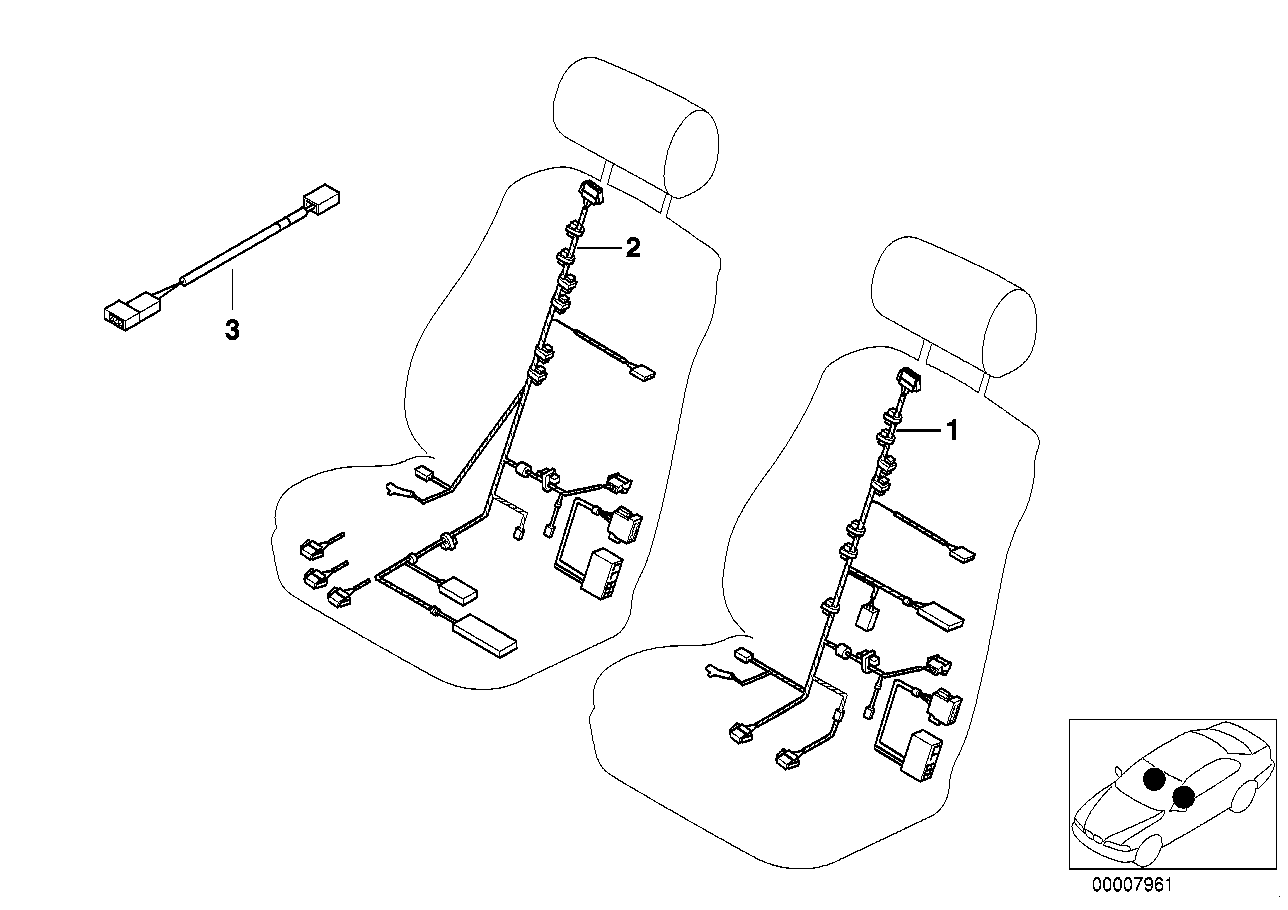 Genuine BMW 61126969236 E60 E61 Wiring Set Seat, Passenger'S Side (Inc. 530xd, 530xi & 550i) | Duco Car Parts UK Car Parts