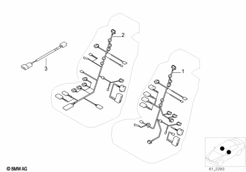 Electr.adjust.comfort seat wiring set