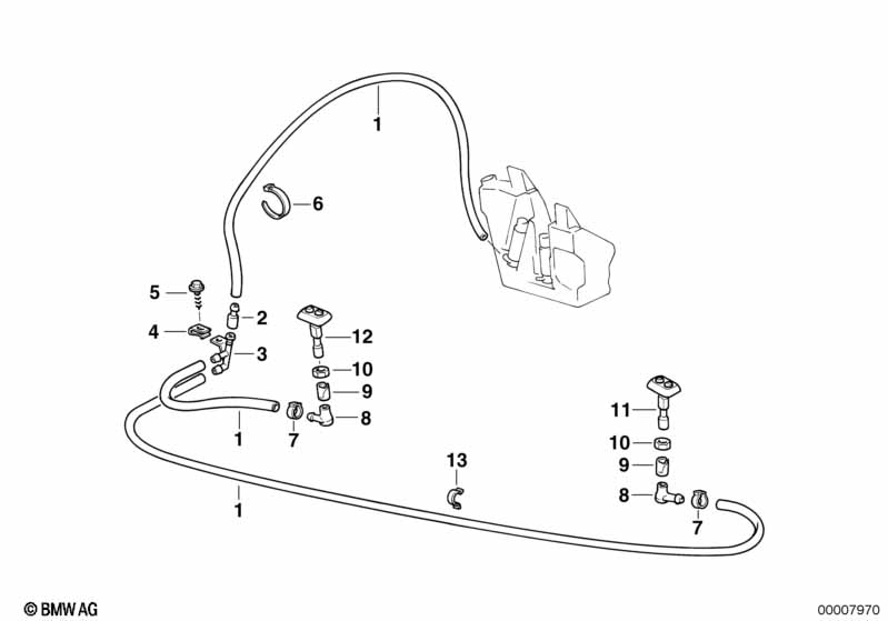Single parts for head lamp cleaning