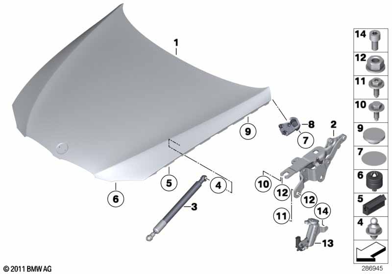 Genuine BMW 41007268905 E92 E93 Hood (Inc. 330d, 335d & 320i) | ML Performance EU Car Parts