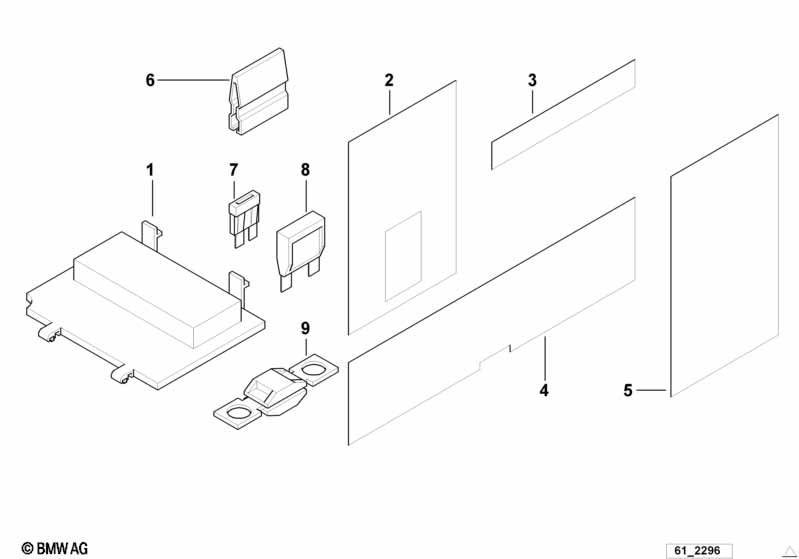 Single components for fuse box