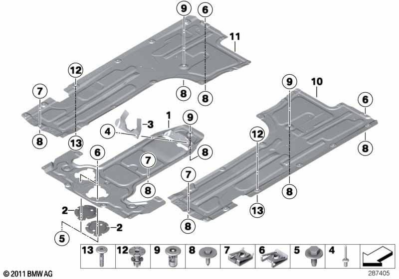 Underbody cover, front