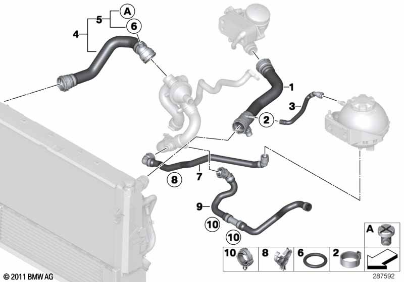 Genuine BMW 17127624676 Coolant Hose | ML Performance UK Car Parts