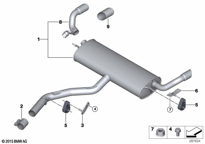 Genuine BMW 18307600244 E71 Rep. Kit For Exhaust Flap (Inc. X6) | ML Performance EU Car Parts