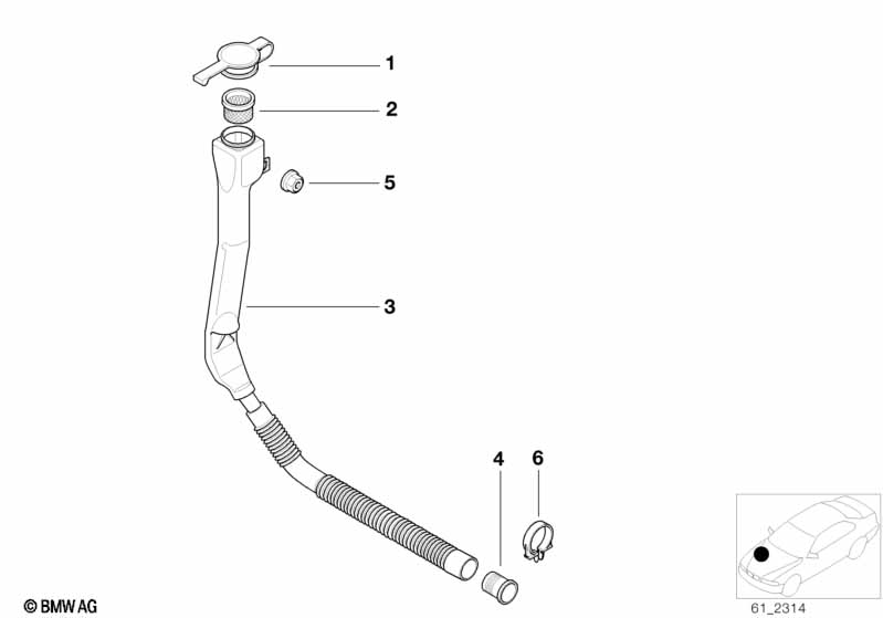 Filler pipe for wash container