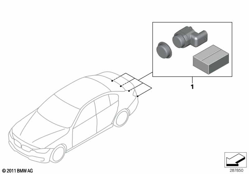 Retrofit kit PDC, rear