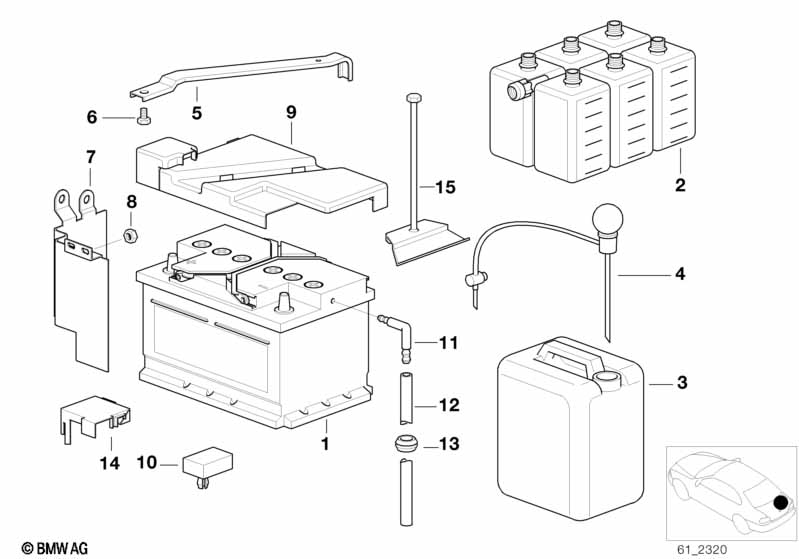 Genuine BMW 61218361973 E39 Battery Hold Down (Inc. 530d, 528i & 523i) | Duco Car Parts UK Car Parts