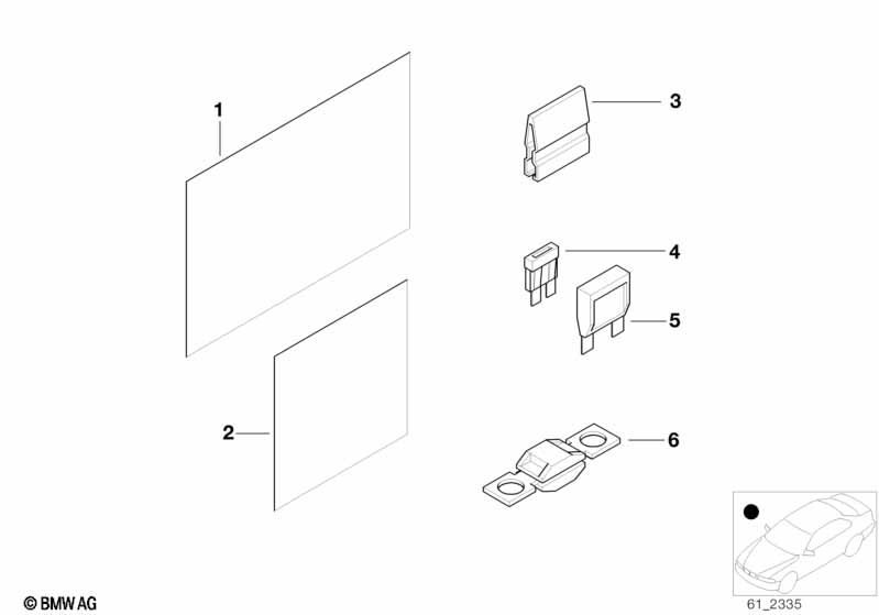 Single components for fuse box