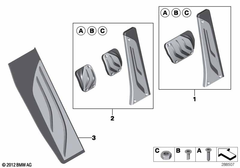 M Performance pedal supports + footrest