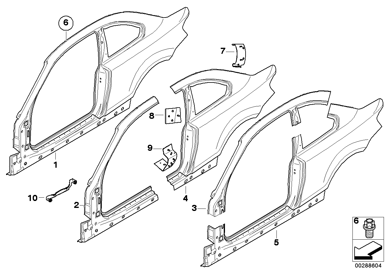 Genuine BMW 41008052627 E82 Left Rear Side Panel (Inc. M Coupé) | ML Performance US Car Parts