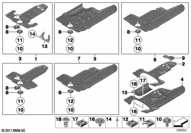 Underbody cover, front