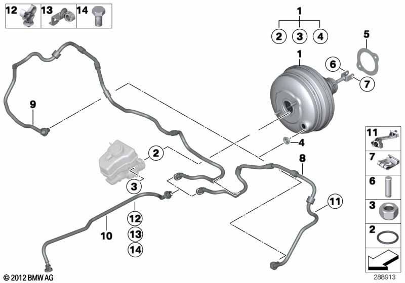 Power brake unit depression