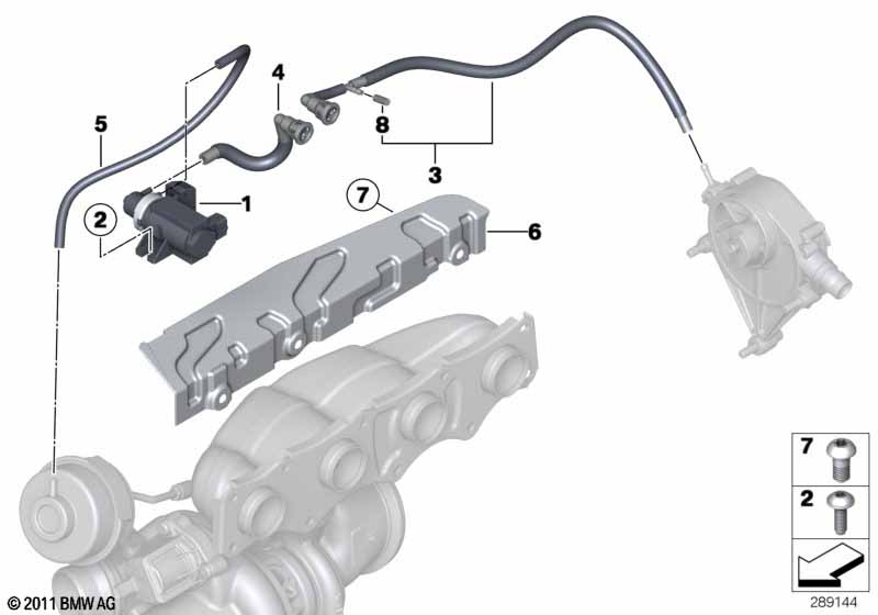 Genuine BMW 11657607726 F30 F34 F32 Vacuum Hose (Inc. 328iX, 320i & X1 20i) | ML Performance UK Car Parts