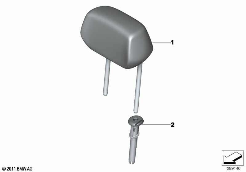 Rear seat head restraint