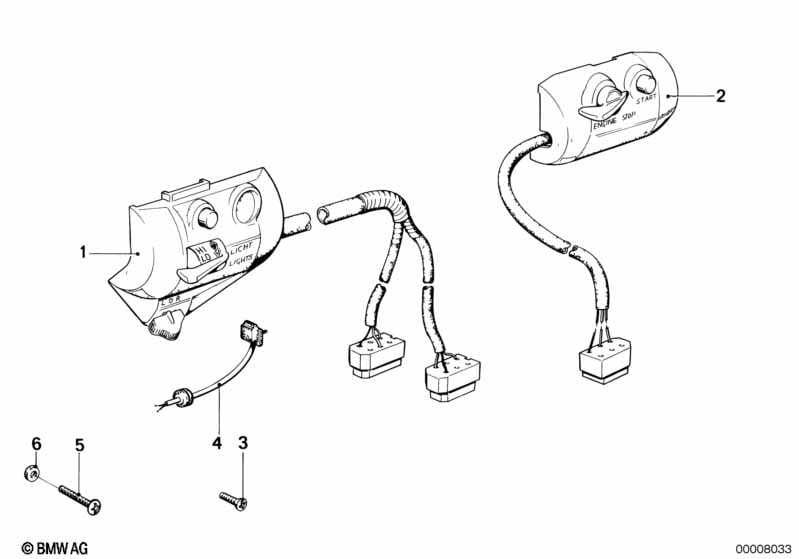 Combination switch at handlebar
