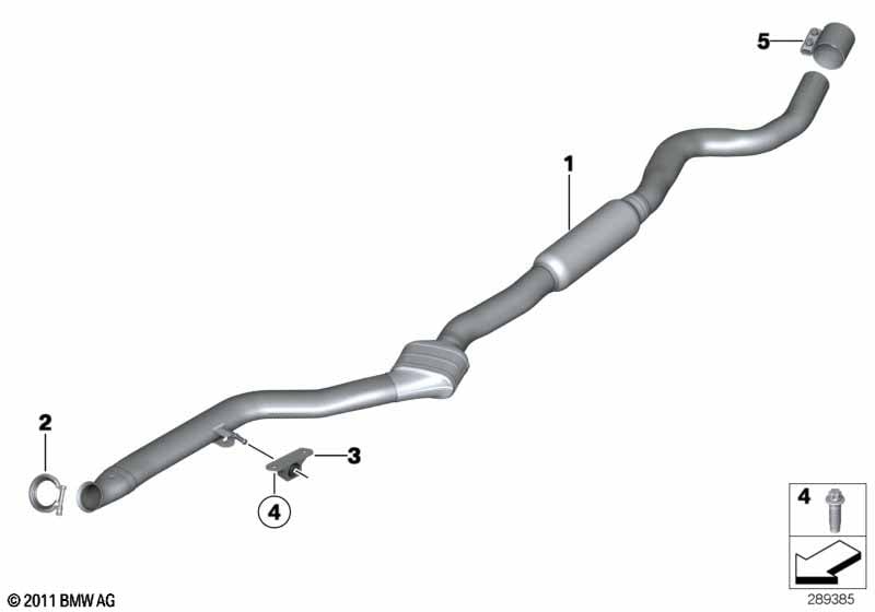 Catalytic converter/front silencer