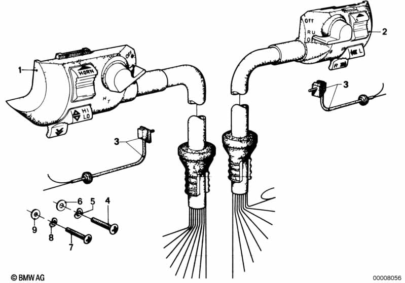 Combination switch at handlebar