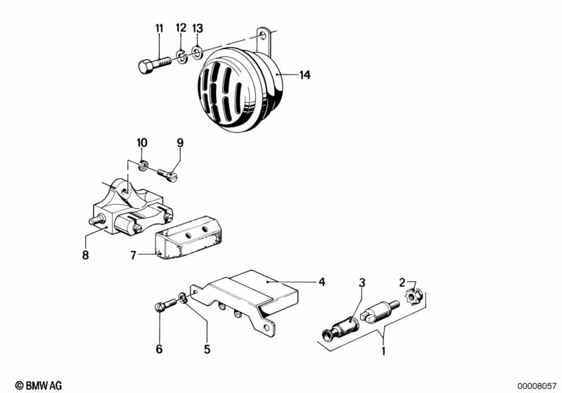 Horn/brake light switch