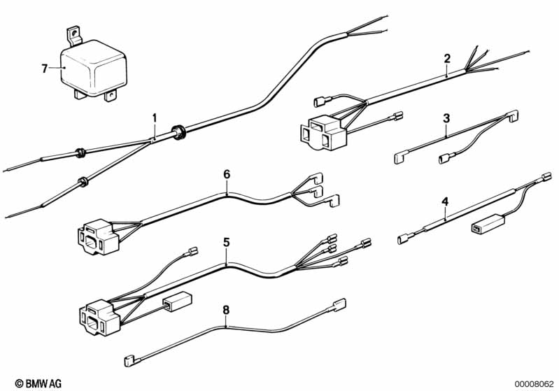 Genuine BMW 61121243308 Wiring Continuous Light (Inc. R 75) | Duco Car Parts UK Car Parts