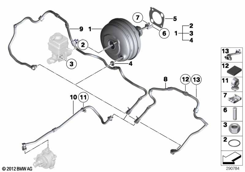 Genuine BMW 11667576785 F01 F11 F10 Vacuum Pipe (Inc. 730Li, 528i & 530i) | ML Performance UK Car Parts