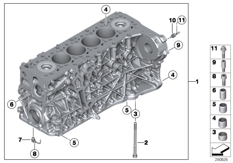 Genuine BMW 11112295067 F10 F02 E71 Engine Block With Piston (Inc. M550dX, X5 M50dX & X6 M50dX) | ML Performance UK Car Parts