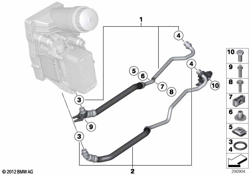 Transmission oil cooler line