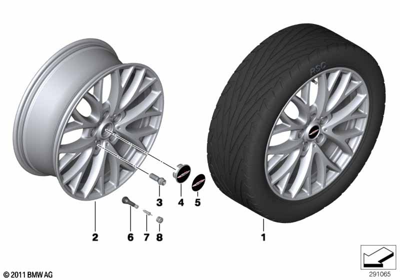 JCW Kolo z leh. sl. Cross Spoke R134