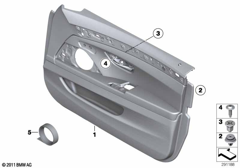 Genuine BMW 51417273059 Door Panel, Leather, Front Left OYSTER (Inc. Hybrid 5, M550dX & 520d) | ML Performance EU Car Parts