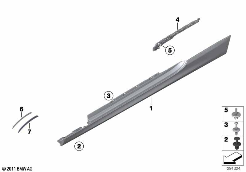 Cover door sill / wheel arch