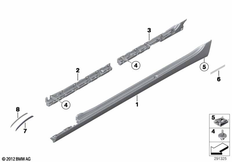 Cover door sill / wheel arch