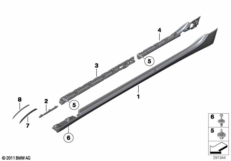 Cover door sill / wheel arch