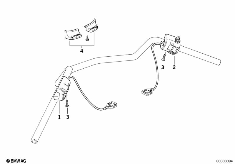 Combination switch at handlebar