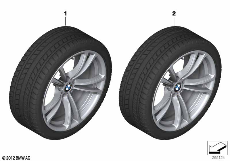 Genuine BMW 36110047977 F12 F13 F06 Wheel & Tire, Winter,Light Alloy Rdc Lc 255/35R20 97V (Inc. M5 & M6) | ML Performance UK Car Parts