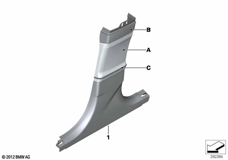 Individual trim panel Column-B bottom