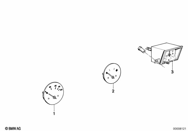 Měřič paliva/dálkový teploměr/hodinky