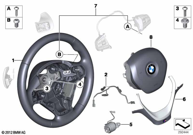 Sports st. wheel airbag multif./paddles