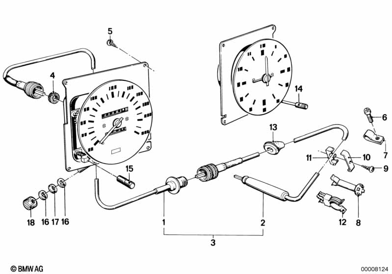 Speedo cable attaching parts