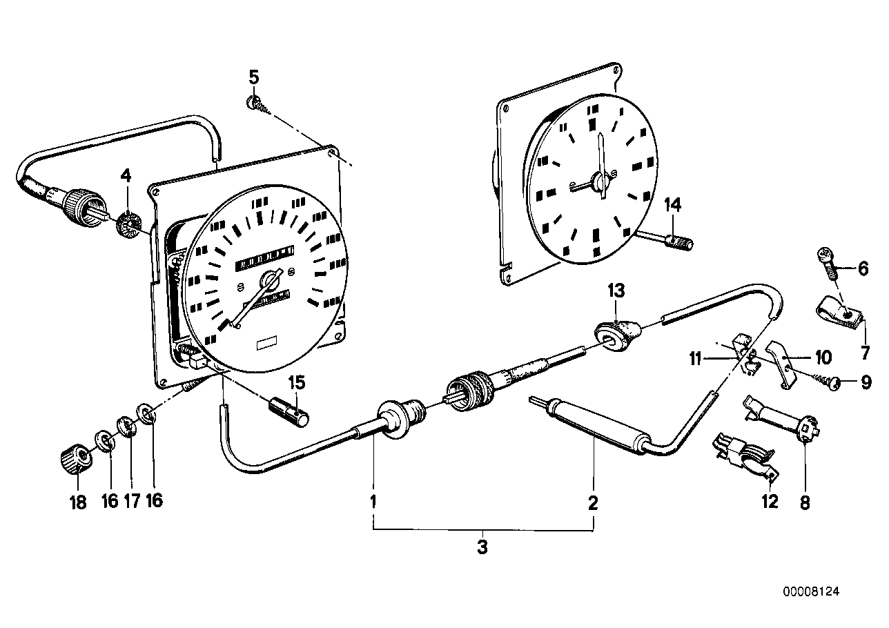 Speedo cable attaching parts