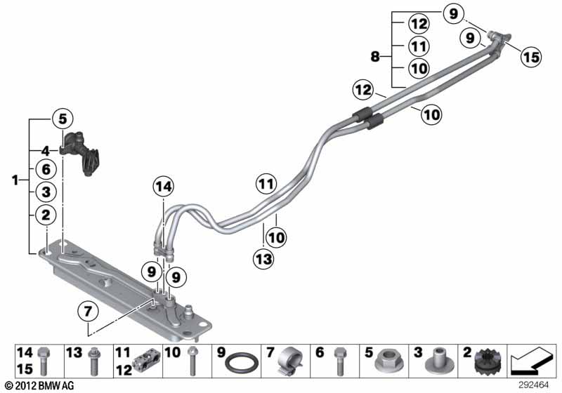Genuine BMW 17227636885 F15 F16 Transmission Oil Cooler Line (Inc. X6) | ML Performance EU Car Parts